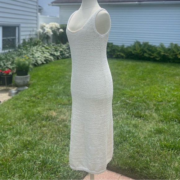 VINCE Textured Knit Square-Neck Dress Cream Size Medium Great Condition - Picture 6 of 14